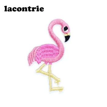 Mielas flamingo lopai drabužių geležies pleistrai mados siuvinėjimo pleistras aplikacijos parches ropa lipdukai drabužius 5vnt