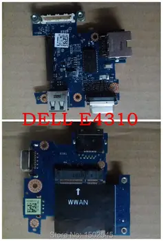 Nemokamas pristatymas originali originalus laptopo USB valdybos VGA valdybos Dell Latitude E4310 LS-5694P 0F9M7D Ethernet Valdyba