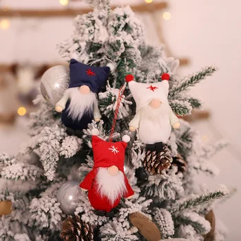 Kalėdų Medžio Kabo Ornamentu Amatų Lėlės Kalėdų Beveidis Vyras Kalėdinis Vakarėlis Namų Puošybai Pakabukas Vaikas Dovana Ornamentu Lėlės
