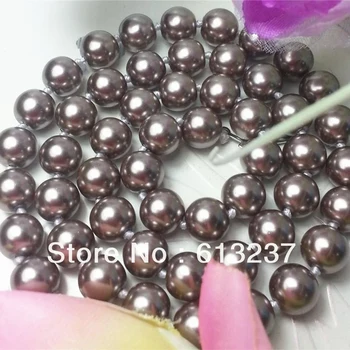 Mados Bohemijos stiliaus 13 spalvų shell imituojamas-pearl 8mm apvalus karoliukai, karoliai, grandinės choker moterų kerai 