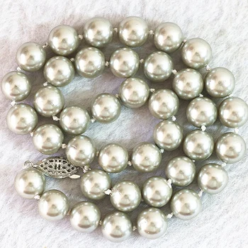 Mados Bohemijos stiliaus 13 spalvų shell imituojamas-pearl 8mm apvalus karoliukai, karoliai, grandinės choker moterų kerai 