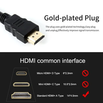 Konverteris 1-Vyras, 2-Moteris HDMI suderinamus Splitter Cable 1080P HD Kokybės 3D Kompiuterio Monitoriaus Set-top Box 