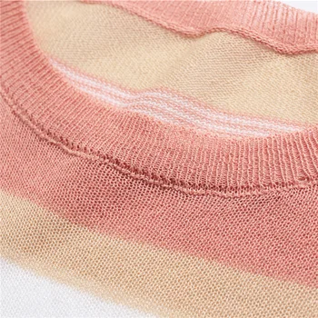 Dryžuotas džemperis moterims prarasti atsitiktinis mados 2020 m. rudens ir žiemos drabužiai nauji ilgomis rankovėmis dryžuotas megzti megztinis (puloveris) turas n