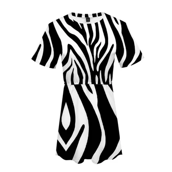 Gyvūnų Tekstūros 3D Atspausdintas Moterų Aprangos Mada Vasaros trumpomis Rankovėmis Suknelės 2020 Naują Atvykimo Karšto Pardavimo Laisvalaikio Drabužių Streetwear