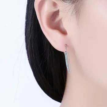 Mėlyna akmens auskarai aukštosios mados auskarai moterų modelių jaunimo tendencija auskarai E2060