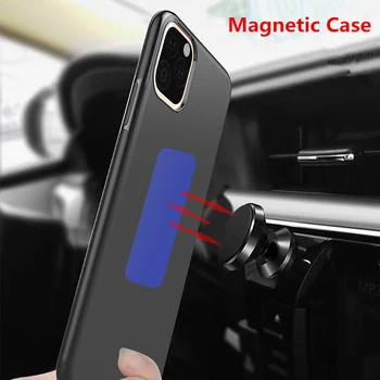 Magnetas Minkštos TPU atsparus smūgiams Atveju iPhone, SE 2020 m. 11 Pro XS Max XR 8 7 6S Plius Built-Ultra Plonas Magnetinio Automobilį Telefono Dangtelį