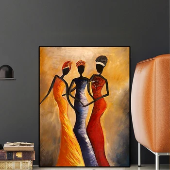 Drobė Plakatai ir Spausdina Skandinavijos Drobė Menas Sienos Nuotrauka už Kambarį Derliaus Afrikos Moters Portreto Tapyba