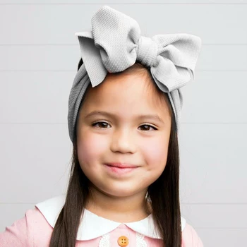 2020 1PC Populiarus plaukų aksesuarų, vaikų elastinga lankelis naujagimių vientisos spalvos lankas lankelis kūdikis triušis ausis padidėjo