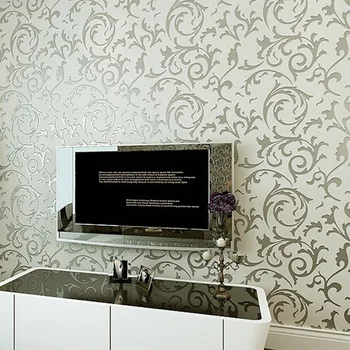 3D Viktorijos Damask Reljefiniai Tapetai Roll Namų Dekoro Kambarį Miegamojo Sienų Dangos Gėlių Prabangių tapetų