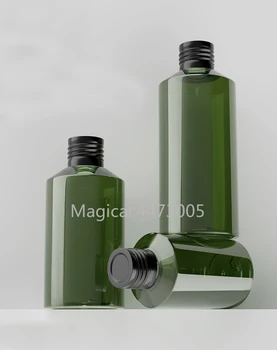 50pcs 50ml100ml150ml200ml Turas Tuščias Kosmetikos Tamsiai Žalia Daugkartiniai Butelis su Juodo Aliuminio Dangtelis,Grožio Makiažas Shell Paketas