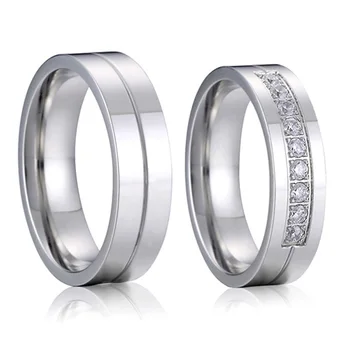 Prabangus rankų darbo Gryno vestuvių juostoje originali 925 sterlingas sidabro žiedai rinkinys pora 1 pora Mylėtojas Aljanso santuokos piršto žiedą