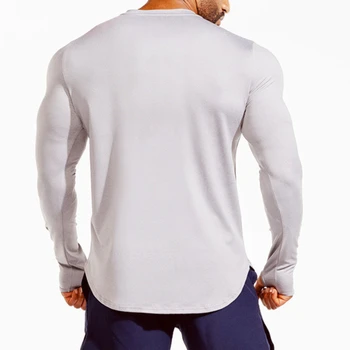2020 M. Rudenį Marškinėliai Ilgomis Rankovėmis T-Shirt Vyrams Vientisos Spalvos Vyriškos Treniruočių Marškinėliai Jogger Sveikatingumo Kultūrizmo Apatiniai Marškinėliai