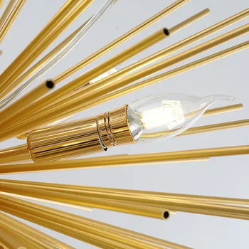 Post-modern Auksinis Pakabukas Žiburiai Gyvenimo Kambario, Miegamasis led spinduliuotės srityje meno Asmenybės dizaino pakabukas lempa
