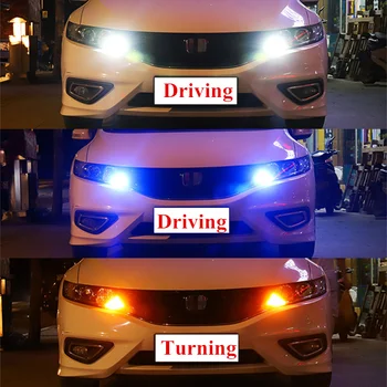 DRL Automobilio Canbus LED DRL Žibintus Posūkio Signalo Lemputė Dvitinklis Režimas Išorės Automobilių Šviesos 1156 BAU15S PY21W Už Mazda CX-7 2010-2017