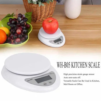 5kg / 1g Nešiojamas Skaitmeninis Masto LED Elektroniniai Masto Maisto Matavimo Svoris Baterija Matavimo Svoris, Virtuvė, Mini