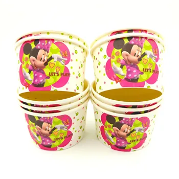 10vnt/daug Minnie Mouse Ledų Taurės Minnie Mouse Ledų Dubenėlį Vienkartiniai Gamyklos Pardavimo Šalies Prekių
