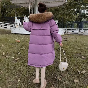 2020 naujas žiemos Ilgos striukės, puspalčiai Žiemos moterų Atsitiktinis tirštėti šiltas parkas kailis žiemą moteris kailio apykakle pamušalu dangomis, S-2XL