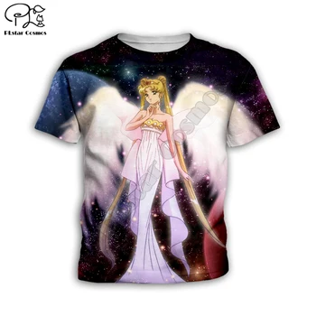 Sailor Moon 3d atspausdintas Hoodies Vaikų zip Puloveris berniukas/mergaitė juokinga Palaidinukė Tracksuit Gobtuvu/kelnes/šeimos marškinėliai stilius-6
