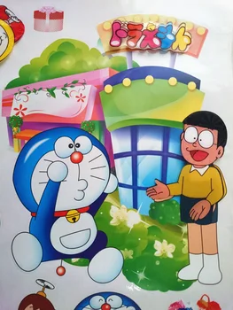 3D Animaciją Doraemon mergina Siena Lipdukas Namų Apdaila, Sienų Lipdukai Vaikams Kambariai Dovana Darželio Svetainės Tapetai plakatas