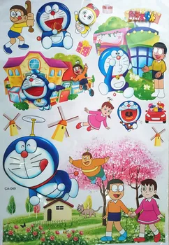 3D Animaciją Doraemon mergina Siena Lipdukas Namų Apdaila, Sienų Lipdukai Vaikams Kambariai Dovana Darželio Svetainės Tapetai plakatas