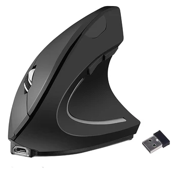 2.4 G 5D PC Nešiojamas Vertikalus Pelės Patogus Pelių Bevielis Kompiuterio Mados Office USB jungtį, 
