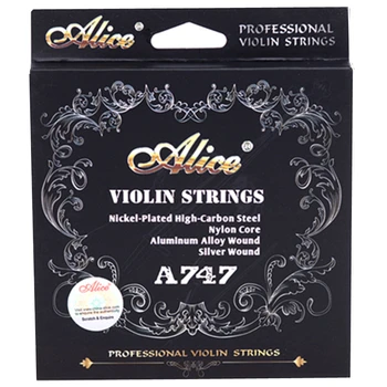 Aukštos Kokybės, 4 vnt/set Master Smuiko Stygos, A, E, G, D Nailono Violino Stygos 4/4 3/4 Alice A747 Skiedra G string