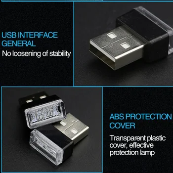 Automobilinis USB Atmosfera Šviesos Plug Dekoro Lempa Ford Ekspedicija EcoSport 