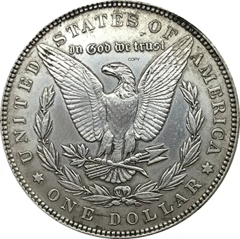 Jungtinių Amerikos valstijų 1883 Morgan Vienas Doleris JAV Moneta Laisvė Cupronickel Sidabro Padengtą Dievu Mes tikime, Kopijuoti Monetos