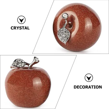 1pc Natūralus Akmuo Apple Dekoro Crystal 
