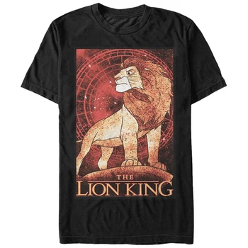 Liūtas Karalius Simba Meno Mens Grafinis T-Shirt Medvilnės O-Kaklo trumpomis Rankovėmis vyriški Marškinėliai Naujas Dydis S-3XL