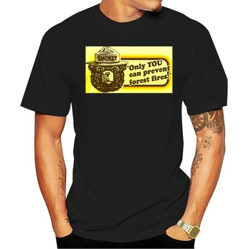 2021 Laisvalaikio Mados medvilnės O-kaklo T-shirt Smokey Bear Tik Jūs Galite užkirsti Kelią Miškų Gaisrų Vintage Stiliaus(2)