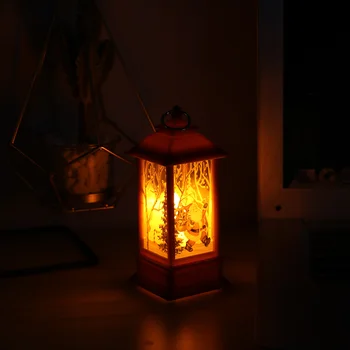 LED Nakties Šviesos Žvakidė Stalo Pakabučiai Kalėdų Lempos Sniego Žibintų Dekoro Kabinti Prop Led Žvakės Maroko Sodo Dekoro
