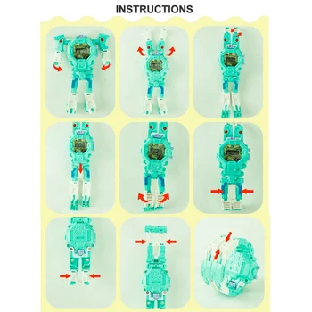 Vaikų Projekcija Deformuojamieji Elektroninių Žiūrėti Žaislas Studentų Kūrybos Animacinių filmų Multi-funkcija Keičia Robotas Žiūrėti