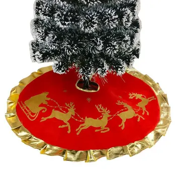 Kalėdų Eglutė Sijonas Atostogų Decoations Kalėdų Medžio Namų Dekoro Prekių Raudona Flannelette Elnias Modelis Kalėdų Dovana
