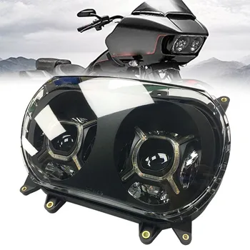 Kelių Tūptinės Motociklo priekinis žibintas 124W Dual 5.75 Led Žibintų Kelių Tūptinės-2020 m. DOT Patvirtintas