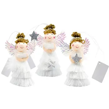 3 Stilius Angelas Lėlės Kalėdų Papuošalai Kalėdų Eglutė Dekoras Angel Doll Treetop Pakabukas Namų Girliandą Apdailos Naujųjų Metų Vaikas Dovana