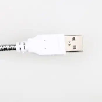 ALLOYSEED Sidabro nešiojamas Mini USB 2.0 Stalas, Ventiliatorius su 5 Spalvų LED Šviesos Perjungiamos Laptop/notebook/stalinį kompiuterį