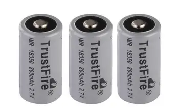 10vnt/daug Didelės Talpos Trustfire IMR 18350 800mAh, 3,7 V Ličio Baterija, Įkraunamas Baterijas