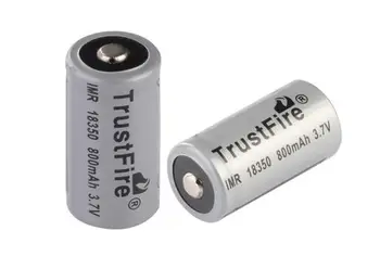 10vnt/daug Didelės Talpos Trustfire IMR 18350 800mAh, 3,7 V Ličio Baterija, Įkraunamas Baterijas