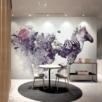 Dropship Fatman Tapetai Šiaurės Tapetai Derliaus Abstrakčiai Zebra Sprogimo Specialiųjų efektų Freskos Kambarį Papel De Sumalti 3D