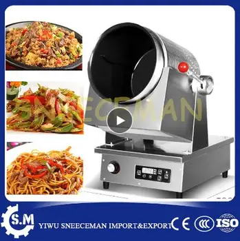 Komercinis dujų Maisto Virimo mašina Elektromagnetinio roller wok Automatinė keptos mėsos, daržovių viryklė, Ne Klijuoti viryklė