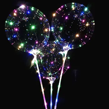 30cmx2pcs Šviesos Kolbų Permatomas Helio Balionus, Gimtadienio Dekoracijas, Vestuvių LED Burbulas Balionas Kalėdų Dovana 1N11