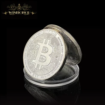 Bitcoin,Ethereum,Litecoin,Brūkšnys,Ripple,EOS monetos Metalo Fizinio sidabro/aukso spalvos Proginę BTC Monetos