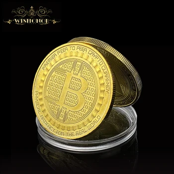 Bitcoin,Ethereum,Litecoin,Brūkšnys,Ripple,EOS monetos Metalo Fizinio sidabro/aukso spalvos Proginę BTC Monetos