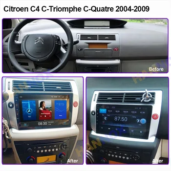HANNOX 9inch IPS Android10.0 Automobilio Multimedia Dvd GPS Radijo Grotuvo Citroen C4 C-Triomphe C-Quatre 2004-2009 Navigacijos Autocar
