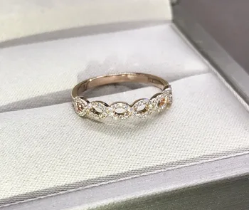 Vestuvių Moissanite Deimantų Žiedas Originali 18K 750 Aukso D spalva VVS MO-0013