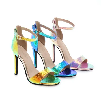 ASUMER 2020 naujas vasaros sandalai sagtis ponios prom vestuvių batai super aukšti kulniukai batai elegantiškas moterų sandalai didelių gabaritų 34-46