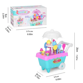 Vaikų Modeliavimas Saldainių, Ledų Vežimėliai Mergaičių Švietimo Žaislai Žaisti Namų Kostiumai Žaislas Vaidmenų Žaislai