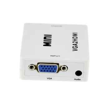50pcs Mini HDMI į VGA į HDMI Konverteris Su Garso HDMI2VGA VGA2HDMI 1080P Adapteris Jungtis, Skirta Projektorius, Nešiojamas PC HDTV