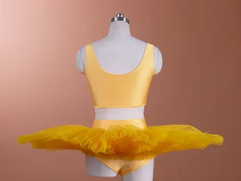 BLY1005-1 Mergina orange profesionalių baleto pusė blynas tutu sijonas